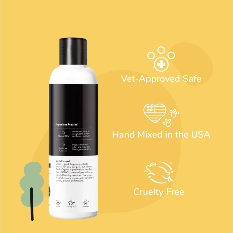 kin+kind Skunk Shampoo for Dogs & Cats - Activated Charcoal Odor Eliminator(12 fl oz) - Safe for Dogs and Cats, Removes Skunk Scent - Natural Blend with Coconut and Olive Oil - Unscented - Made in USA - Image 4